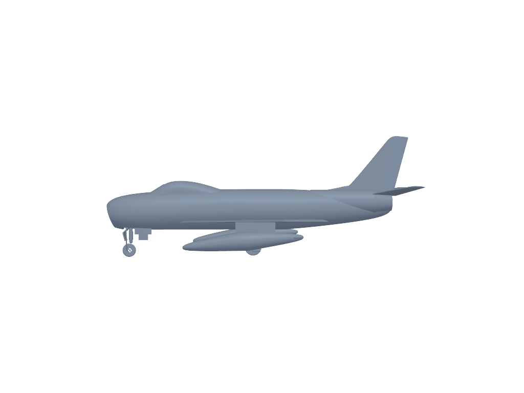 North American F-86 Sabre v2 3D打印模型