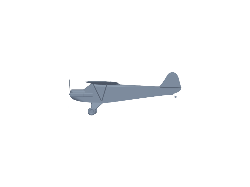 Piper J-3 Cub 3D打印模型