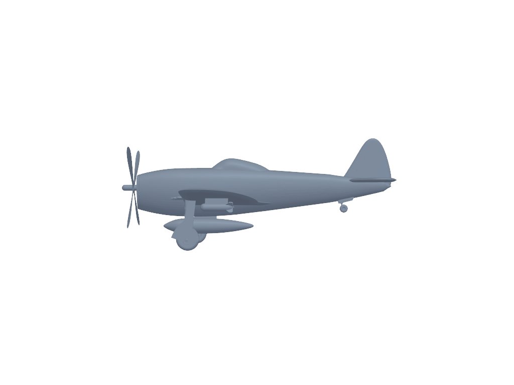 Republic P-47 Thunderbolt 3D打印模型