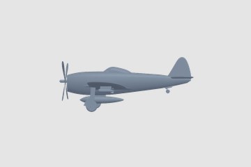Republic P-47 Thunderbolt 3D打印模型