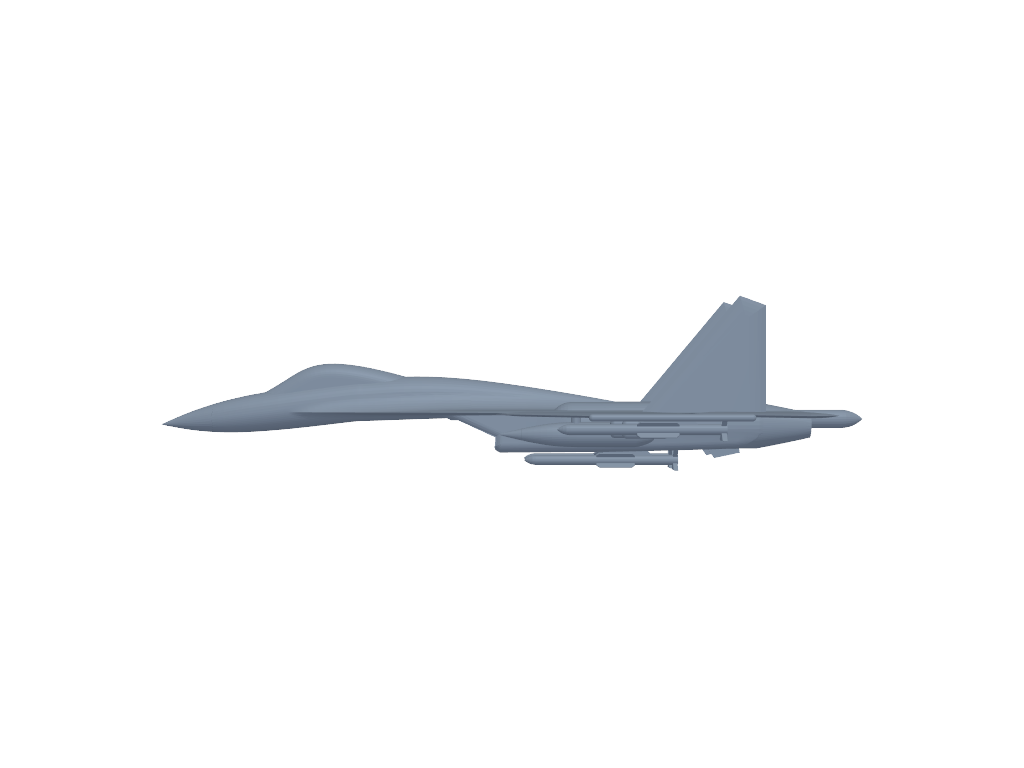 Sukhoi Sui 35 v3 3D打印模型