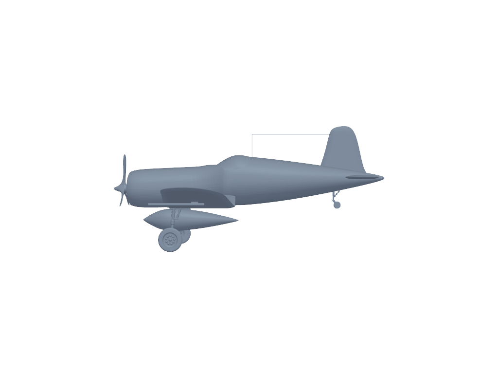Vought F4U Corsair 3D打印模型