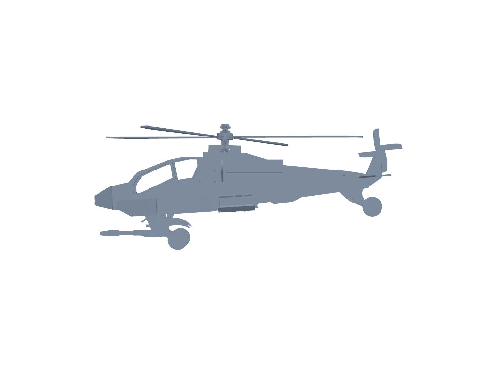 apache helicopter ah64 3D打印模型
