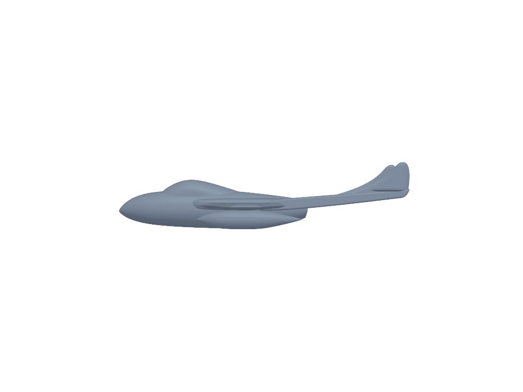 de Havilland Vampire 3D打印模型