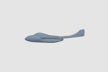 de Havilland Vampire 3D打印模型