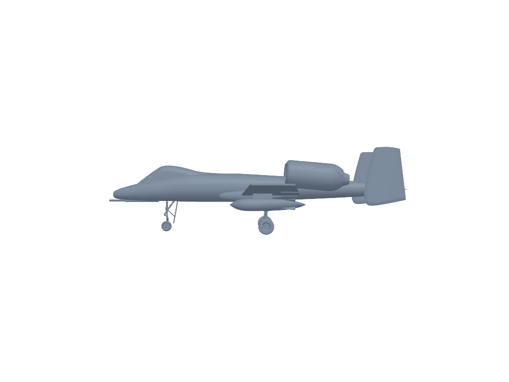 fairchild republic a-10 thunderbolt II v6 3D打印模型