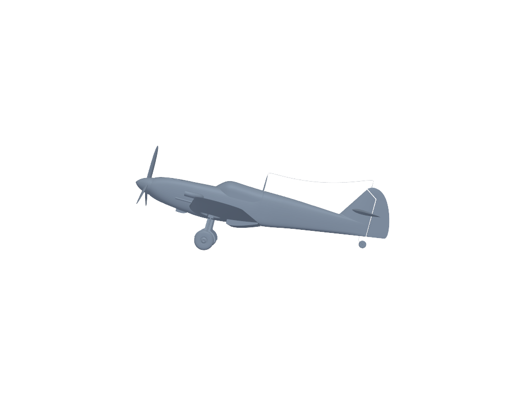 messerschmitt-bf109-me109 3D打印模型