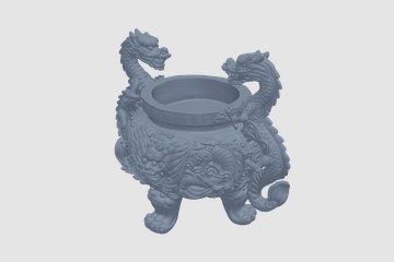 双龙鼎 3D打印模型