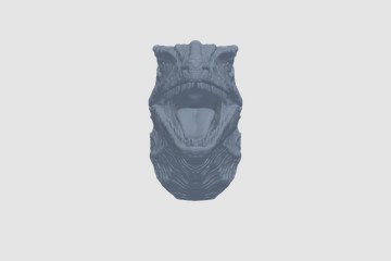 嘶吼的恐龙头 3D打印模型