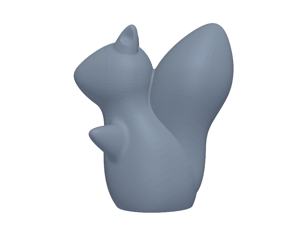 大尾巴松鼠 3D打印模型