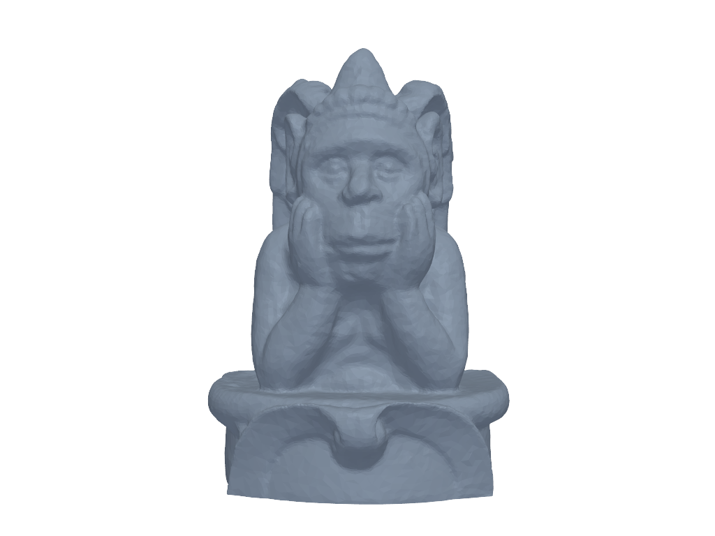 思考中的石像 3D打印模型