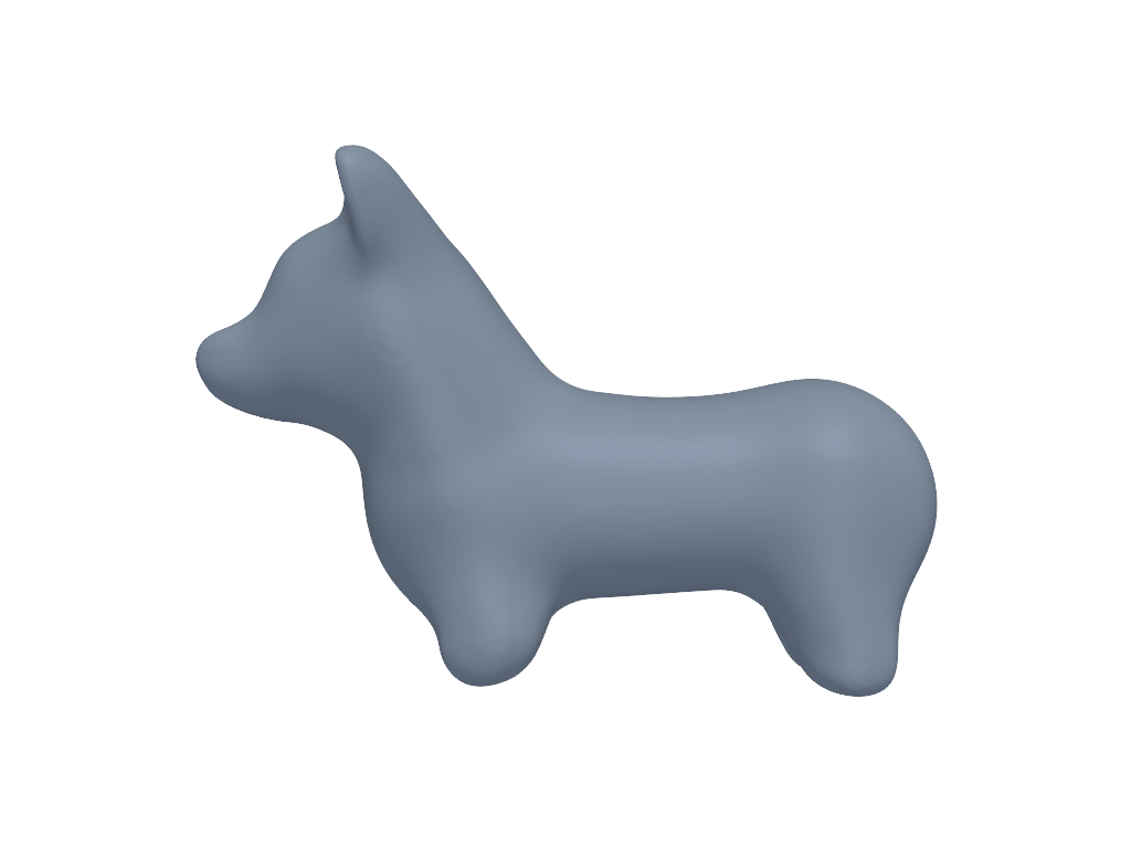 柯基犬 3D打印模型