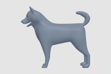 狗 3D打印模型