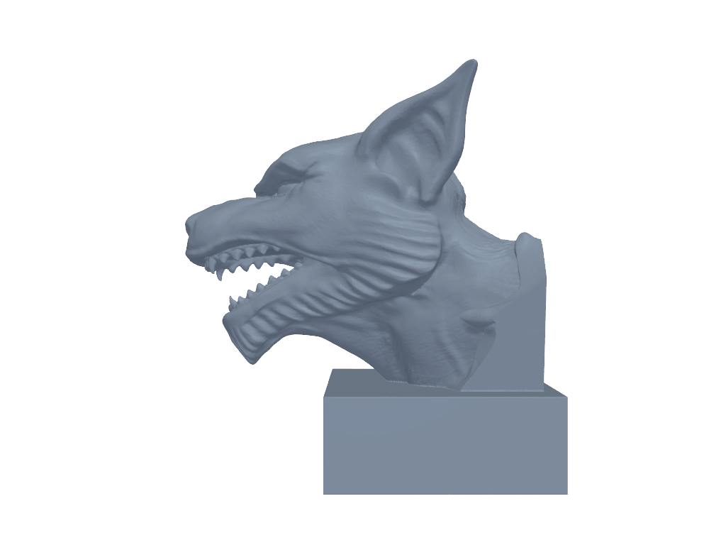 狼人头像 3D打印模型