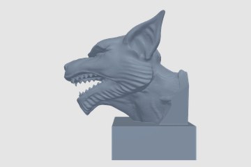 狼人头像 3D打印模型