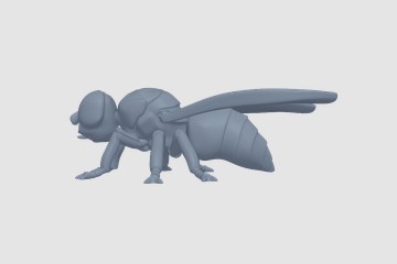 苍蝇 3D打印模型
