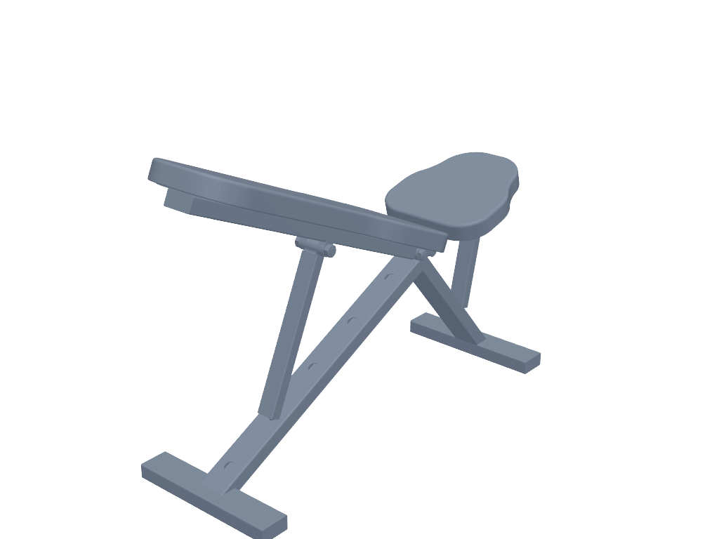 卧推健身器械 3D打印模型