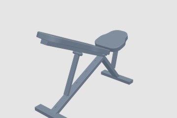 卧推健身器械 3D打印模型