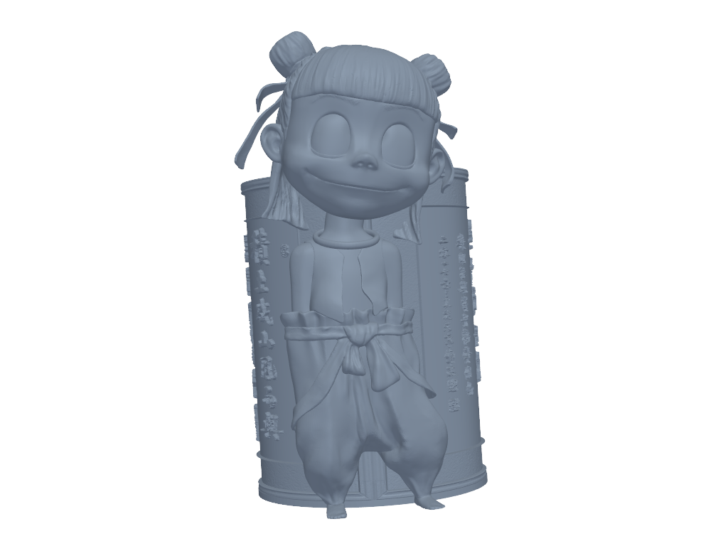 哪吒笔筒2 3D打印模型