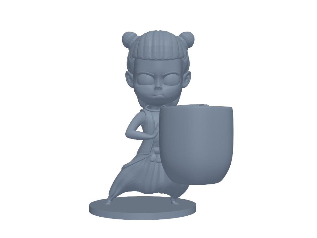 哪吒笔筒3 3D打印模型