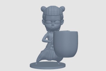 哪吒笔筒3 3D打印模型