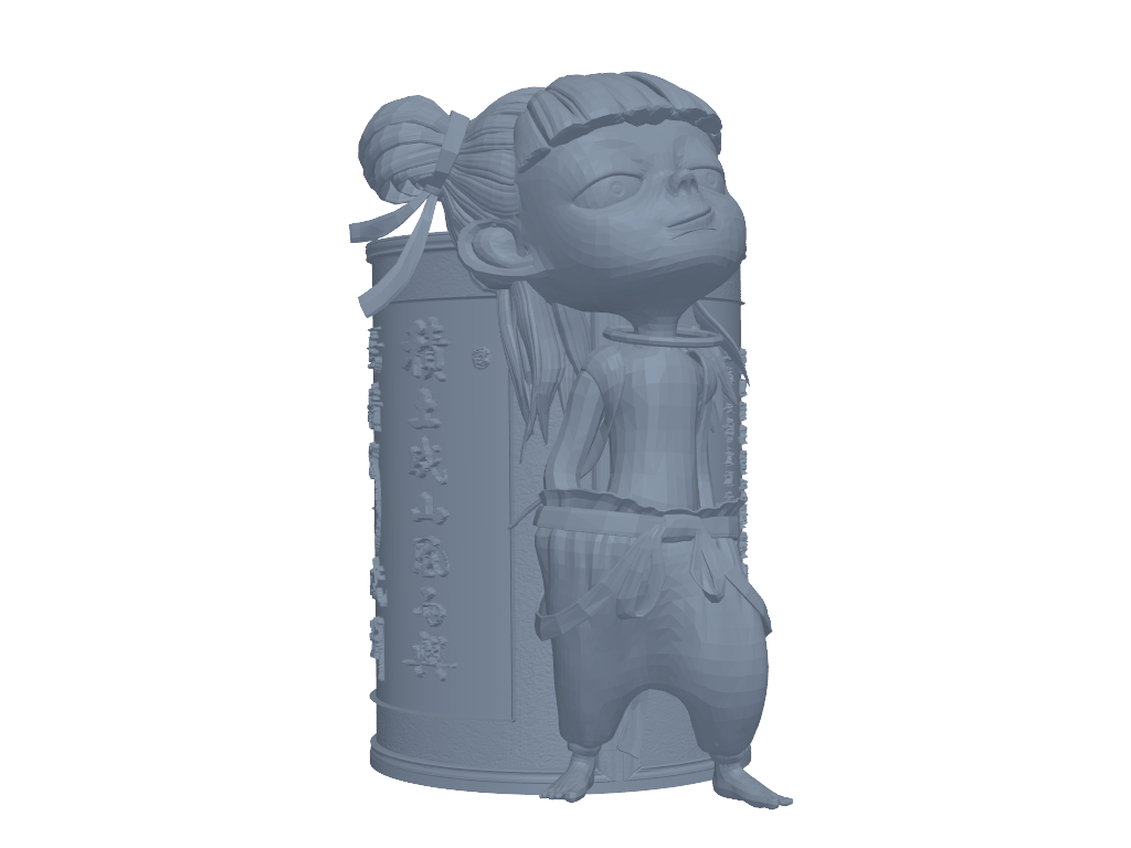 哪吒笔筒4 3D打印模型