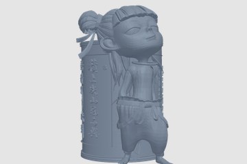 哪吒笔筒4 3D打印模型