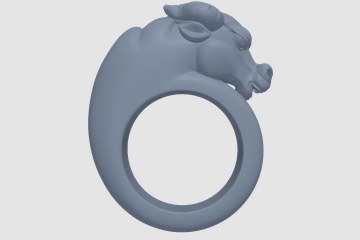 十二生肖戒指-牛 3D打印模型