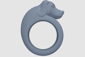 十二生肖戒指-狗 3D打印模型