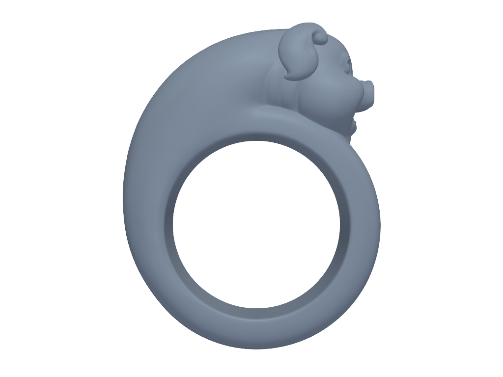 十二生肖戒指-猪 3D打印模型