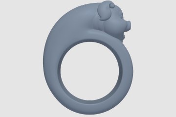 十二生肖戒指-猪 3D打印模型