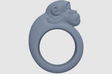 十二生肖戒指-猴 3D打印模型
