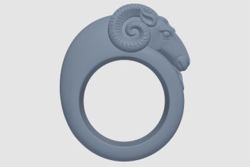 十二生肖戒指-羊 3D打印模型