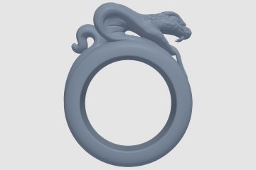十二生肖戒指-蛇 3D打印模型