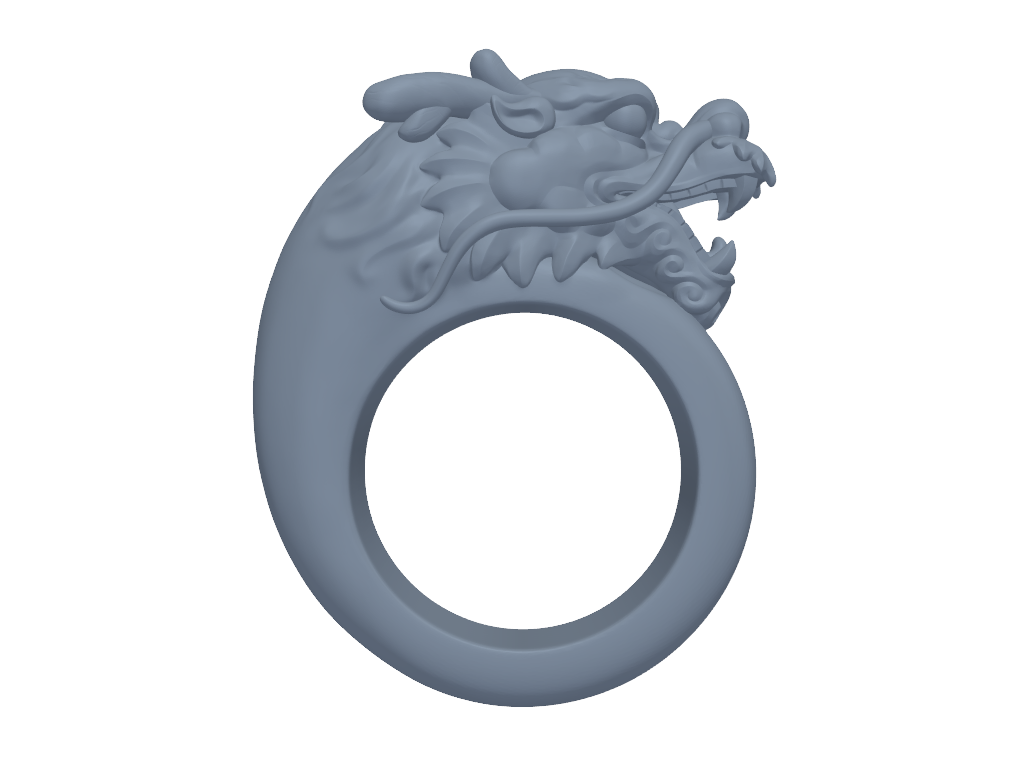 十二生肖戒指-龙 3D打印模型