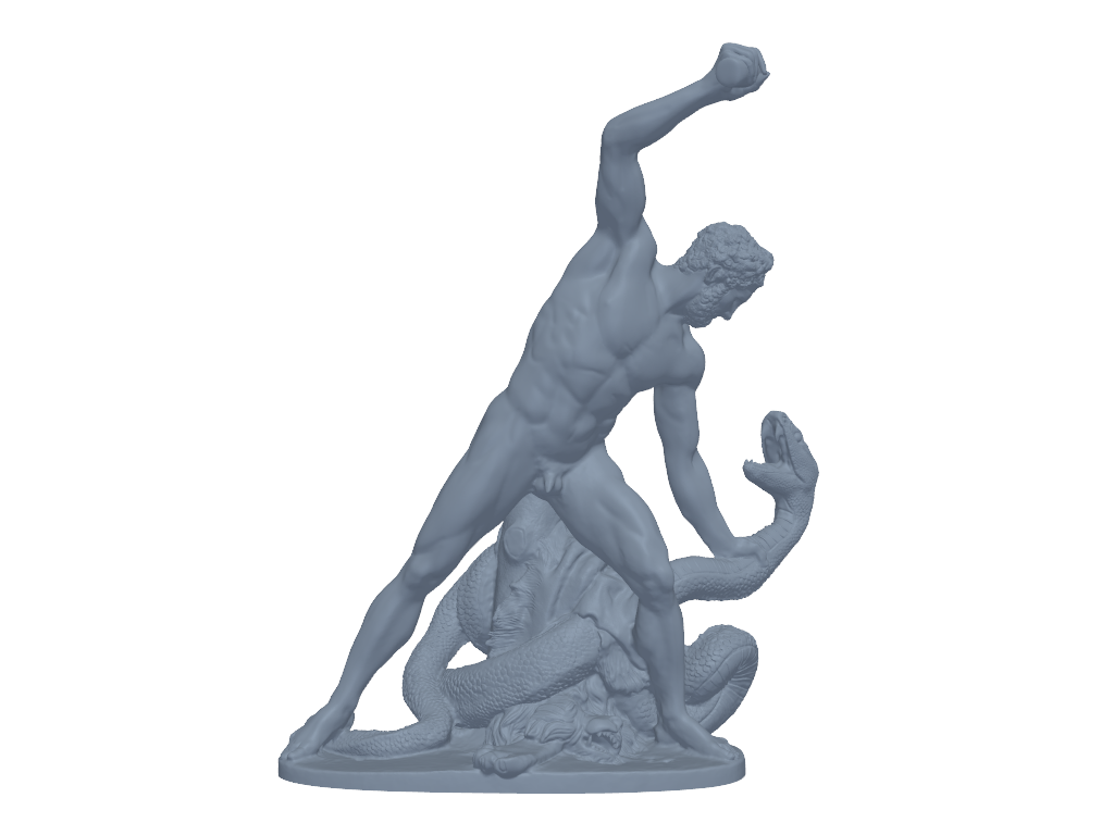 louvre-hercules-fighting-achelous-in-serpent-form-1 3D打印模型