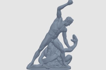 louvre-hercules-fighting-achelous-in-serpent-form-1 3D打印模型