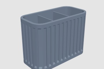 三格餐具晾干架 3D打印模型