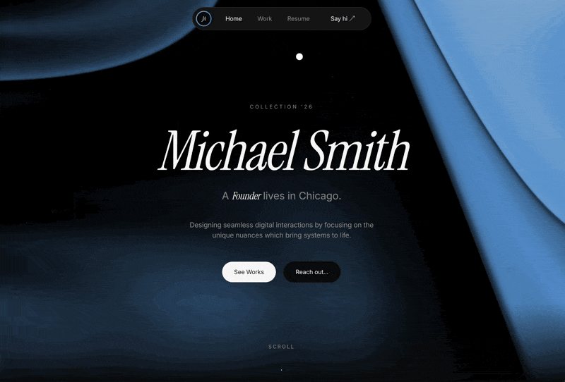 Dark Portfolio Hero