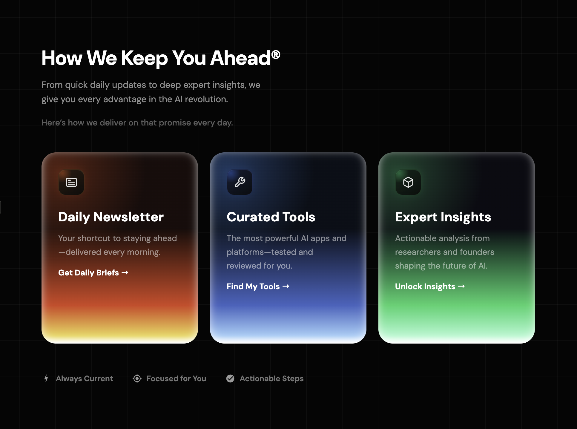 Keep Ahead Features