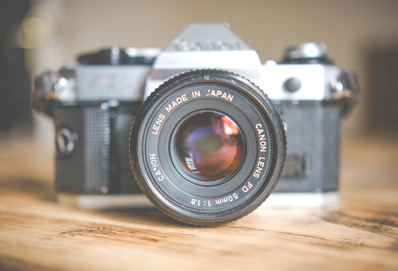 Camer clicks and shutter